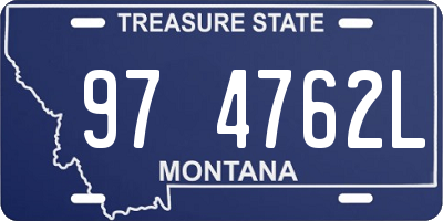 MT license plate 974762L