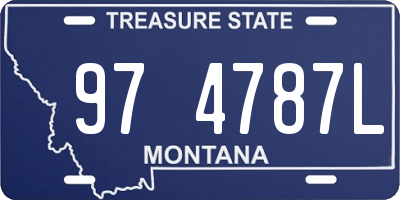MT license plate 974787L
