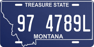 MT license plate 974789L