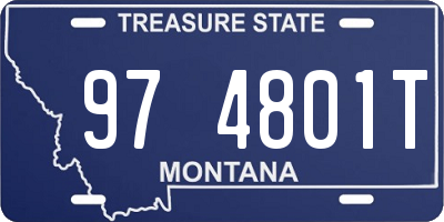 MT license plate 974801T