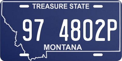 MT license plate 974802P