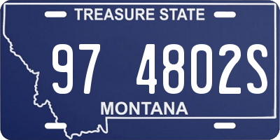MT license plate 974802S