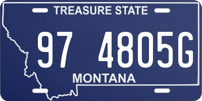 MT license plate 974805G