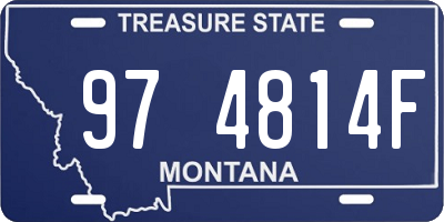 MT license plate 974814F