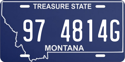 MT license plate 974814G