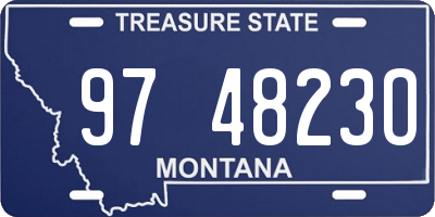 MT license plate 974823O