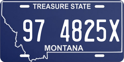 MT license plate 974825X