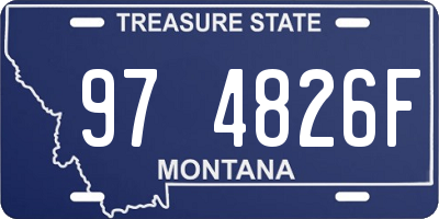 MT license plate 974826F