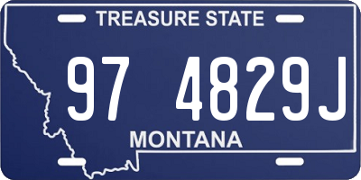MT license plate 974829J