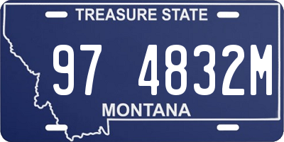 MT license plate 974832M