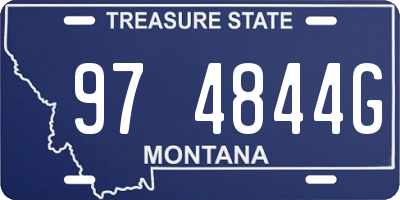 MT license plate 974844G