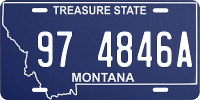 MT license plate 974846A