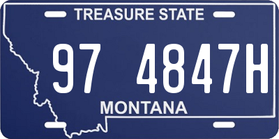 MT license plate 974847H