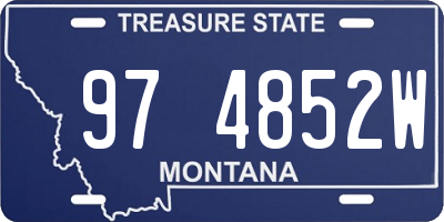 MT license plate 974852W