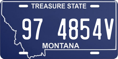 MT license plate 974854V