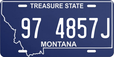 MT license plate 974857J