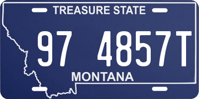 MT license plate 974857T