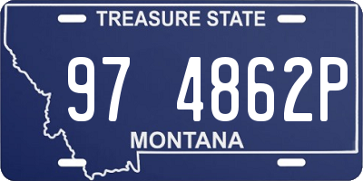 MT license plate 974862P
