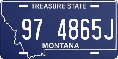 MT license plate 974865J