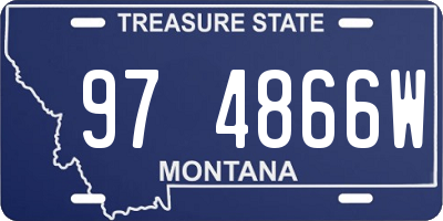 MT license plate 974866W