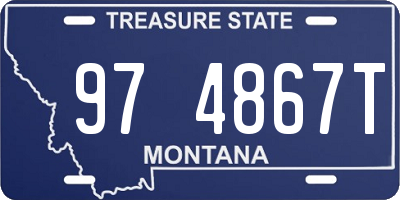 MT license plate 974867T