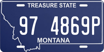 MT license plate 974869P