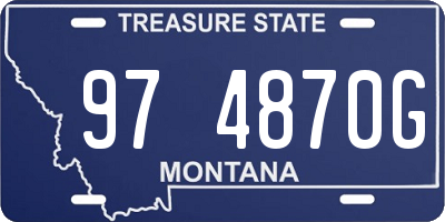 MT license plate 974870G