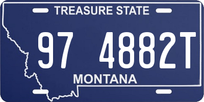 MT license plate 974882T
