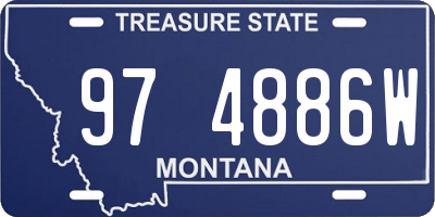 MT license plate 974886W