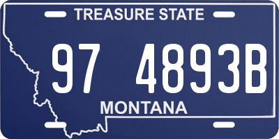 MT license plate 974893B