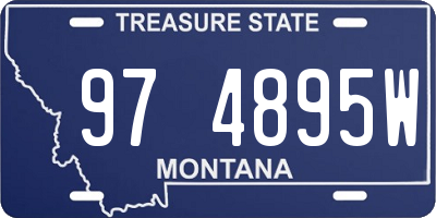 MT license plate 974895W