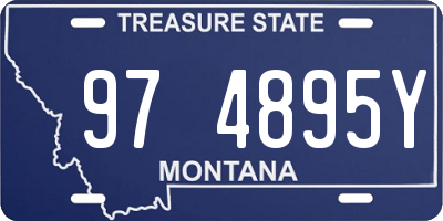 MT license plate 974895Y