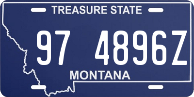 MT license plate 974896Z