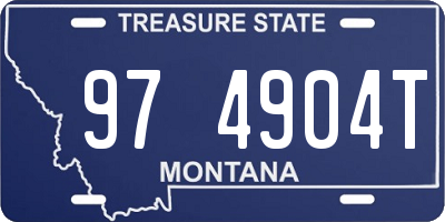 MT license plate 974904T