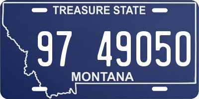 MT license plate 974905O