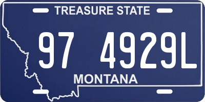MT license plate 974929L