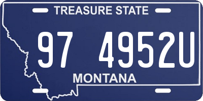 MT license plate 974952U