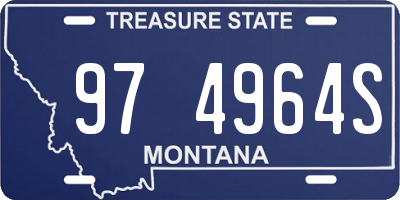 MT license plate 974964S