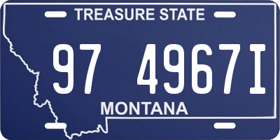 MT license plate 974967I