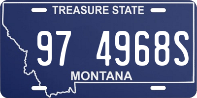 MT license plate 974968S
