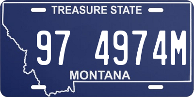 MT license plate 974974M