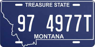 MT license plate 974977T