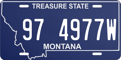 MT license plate 974977W