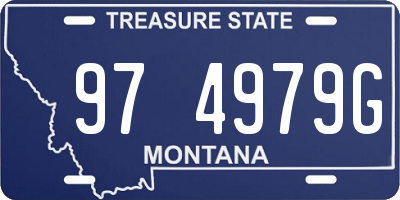 MT license plate 974979G