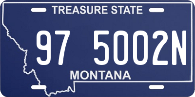 MT license plate 975002N