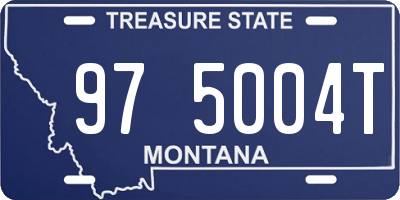 MT license plate 975004T