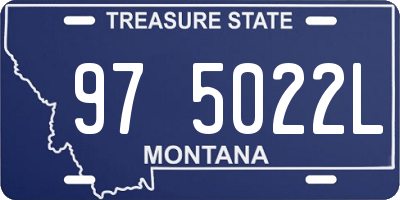 MT license plate 975022L