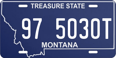 MT license plate 975030T