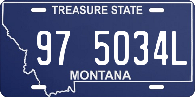 MT license plate 975034L