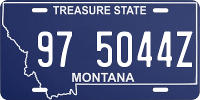 MT license plate 975044Z